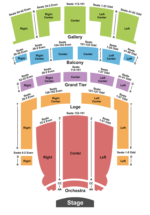 Orpheum Theatre Peter Pan Seating Chart